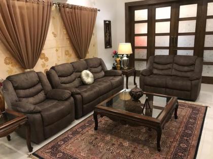 MJS Entire New Designer House 5 BR 13 bed 2 living reclining sofas Italian kitchen 6 bath garage side garden at prime location of Bahria Town Islamabad 